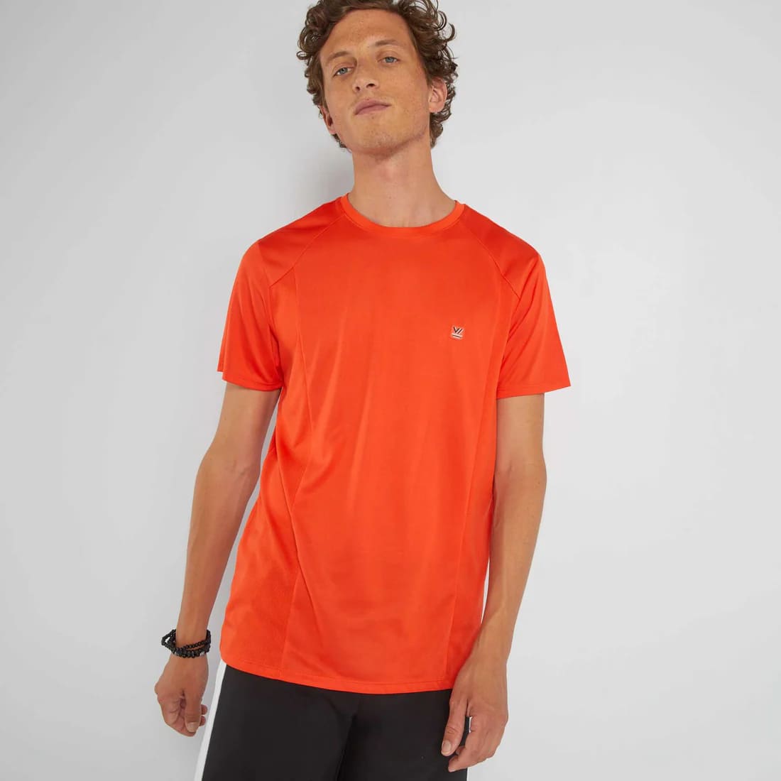 man-orange sports t-shirt